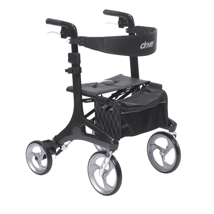 Drive Medical Nitro Elite CF Carbon Fiber Rollator Walker - Black - rtl10266cf