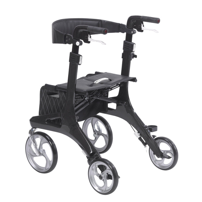 Drive Medical Nitro Elite CF Carbon Fiber Rollator Walker - Black - rtl10266cf