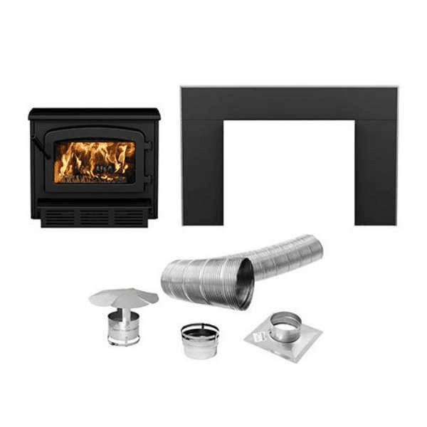 Drolet Escape 1800-i Wood Burning Fireplace Insert Trio 25-35 Ft