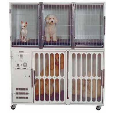 Edemco Double Dog Dryer Cage with Floor Grill and Grooming Arm Lead Time Applies - F500WH