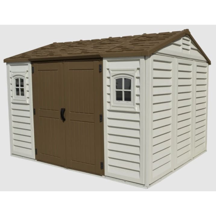 Duramax  10.5'X8' Apex with Foundation 30216 - Vinyl Shed - Backyard Provider