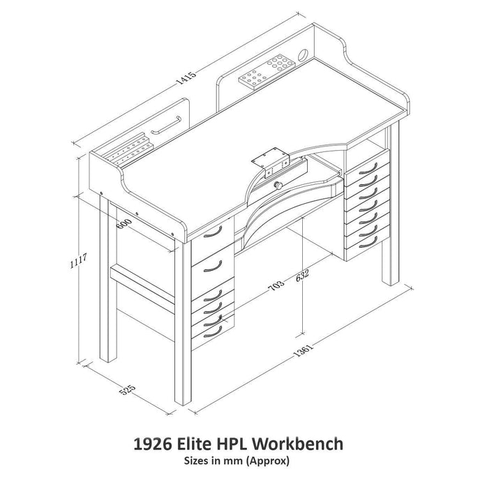 Durston Elite HPL Jewelers Workbench - 1926