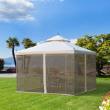 Outsunny 10' x 10' Steel Outdoor Weather Resistant Garden Gazebo - 84C-028