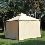 Outsunny 10' x 10' Steel Outdoor Garden Gazebo with Curtains - 84C-033