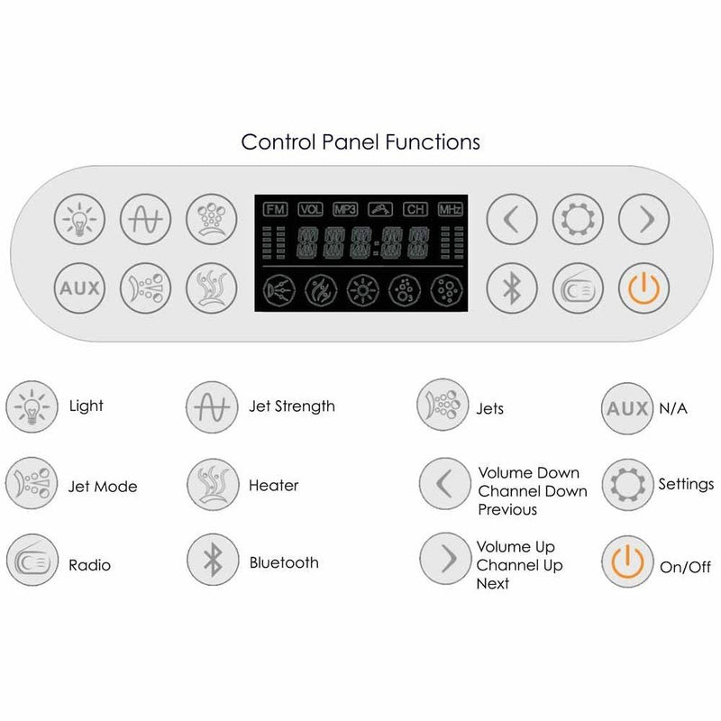 EAGO 5 ft Corner Acrylic White Whirlpool Bathtub for Two w Fixtures AM125ETL