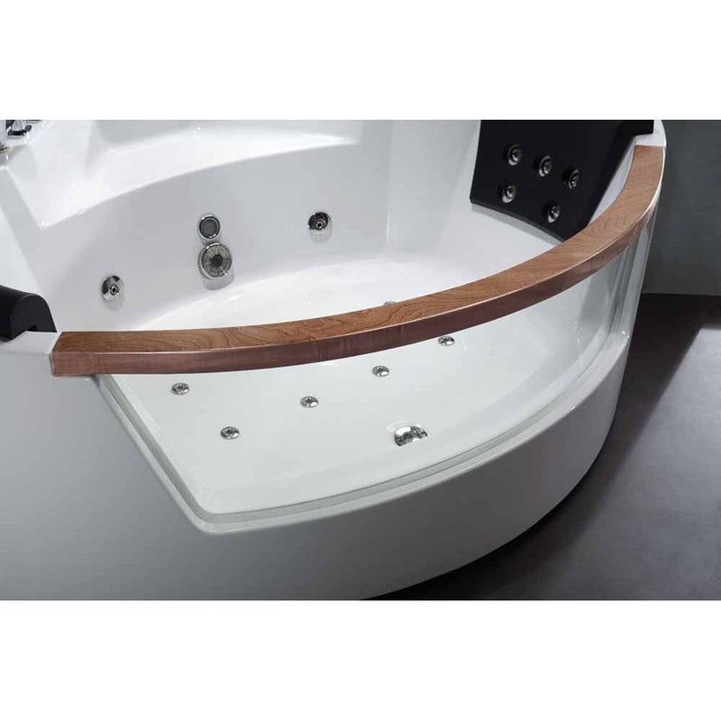 EAGO 5 ft Clear Rounded Corner Acrylic Whirlpool Bathtub for Two AM197ETL