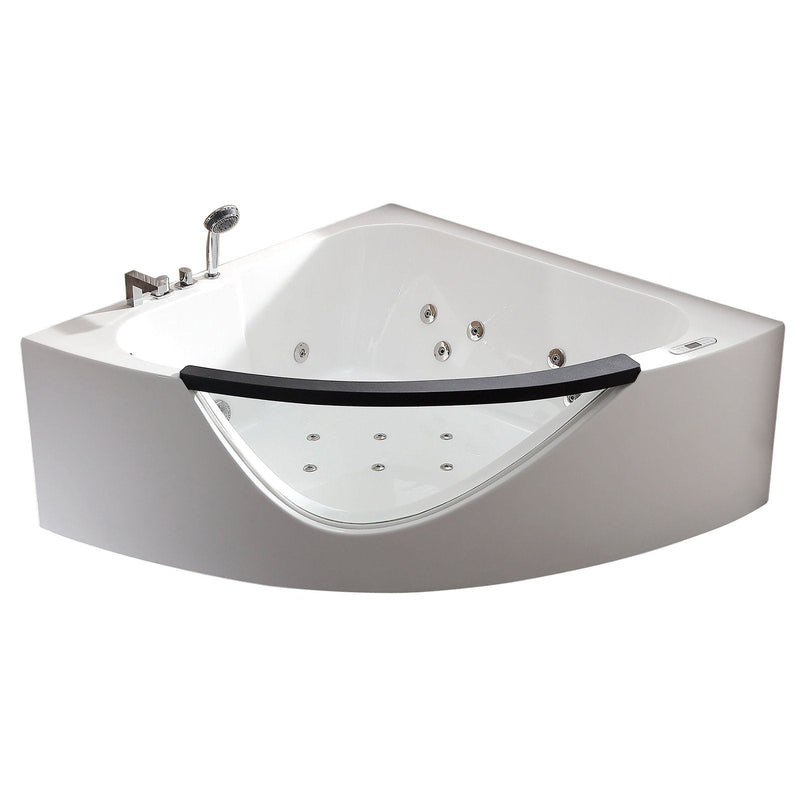 EAGO 5ft Clear Rounded Corner Acrylic Whirlpool Bathtub for Two AM199ETL