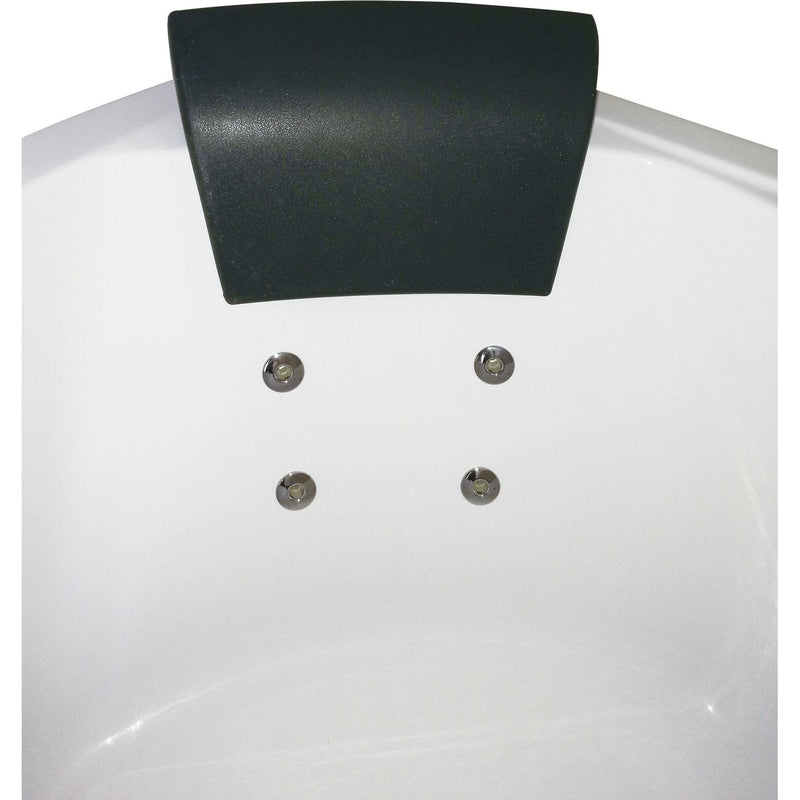 EAGO 5' Rounded Modern Double Seat Corner Whirlpool Bath Tub with Fixtures AM200