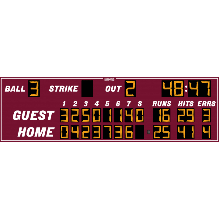 Electro-Mech Eight Inning Baseball Scoreboards - LX163