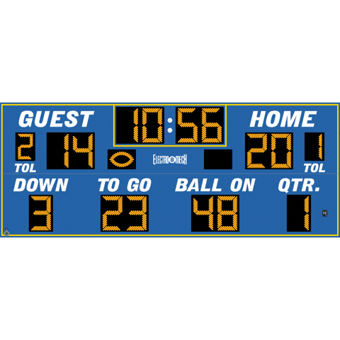 Electro-Mech Full Featured Football Scoreboard 20'x8' - LX3630