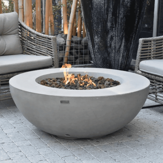 Elementi - Lunar Round Concrete Fire Pit Table OFG101