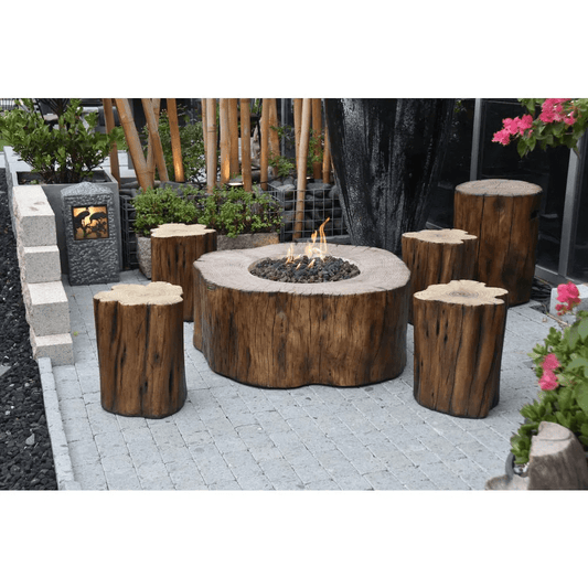 Elementi - Manchester Irregular Round Concrete Fire Pit Table OFG145