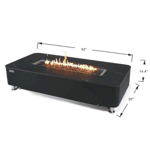 Elementi Plus Valencia Porcelain Top Fire Table OFP102BB