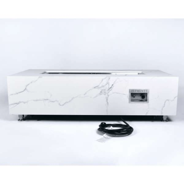 Elementi Plus Carrara Marble Porcelain Fire Table OFP121BW