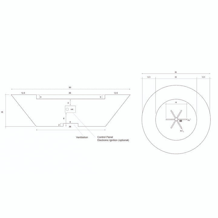 Prism Hardscapes Embarcadero 60 Fire Table - Ph-419-4ng_b5c0