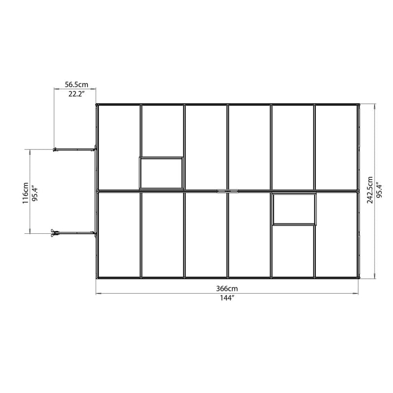 Palram - Essence 8' x 12' Greenhouse - HG5812