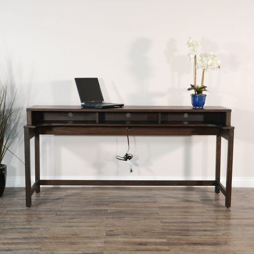 Sunny Designs Homestead - Console Table With Usb Power Pack - Dark Brown - 2050TL-CT