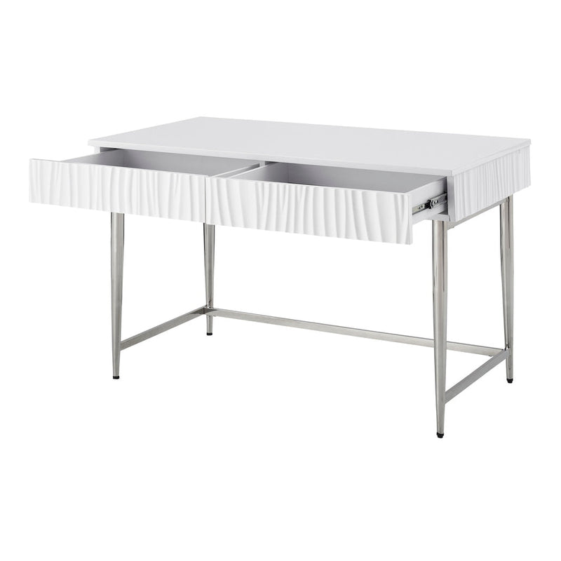 Coast2Coast Home Waves Two Drawer Writing Desk Glossy White - 71103