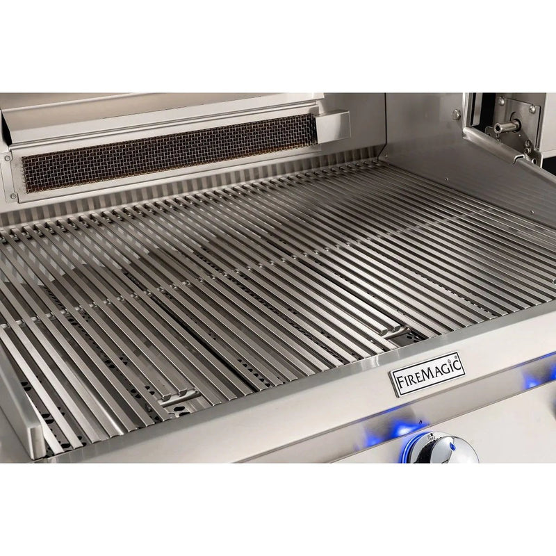 Fire Magic Aurora A430i 24" Natural Gas Built-In Grill w/ 1 Sear Burner, Backburner, Rotisserie Kit and Analog Thermometer - A430I-8LAN