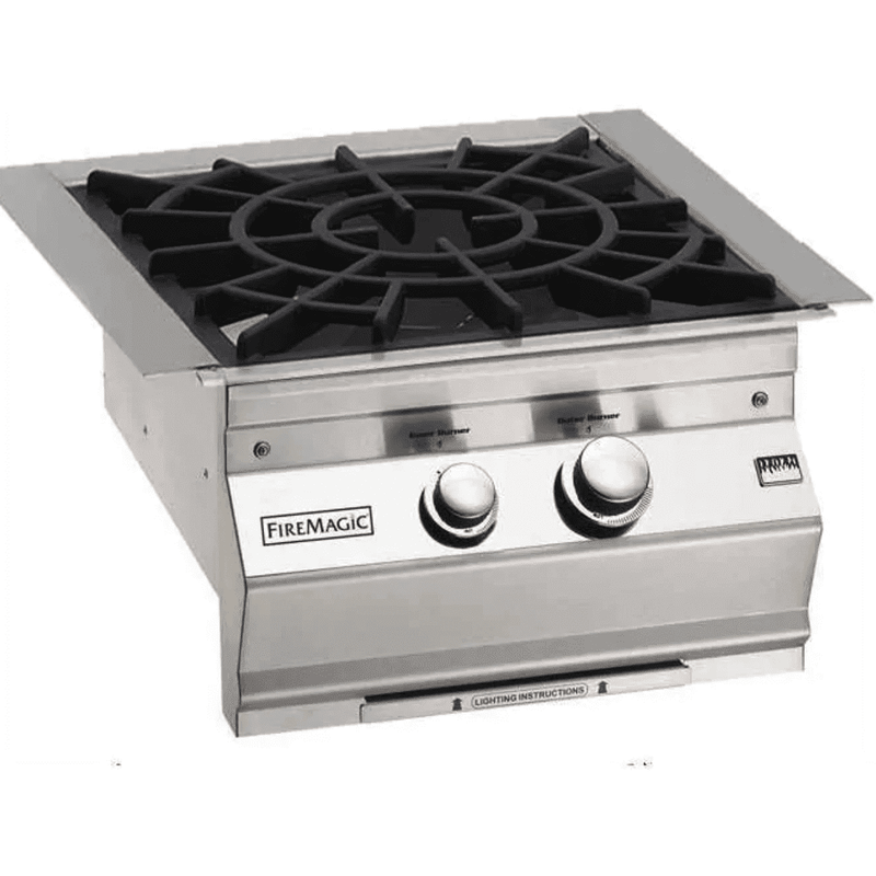 Fire Magic Aurora Built-In Natural Gas Power Burner W/ Porcelain Coated Cast Iron Grid - 19-7B2N-0