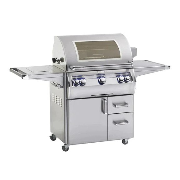 Fire Magic Grills Echelon Diamond E660s 30" A Series Freestanding Gas Grill With Rotisserie, Single Side Burner, Analog Thermometer, Propane - E660S-8EAP-62-W