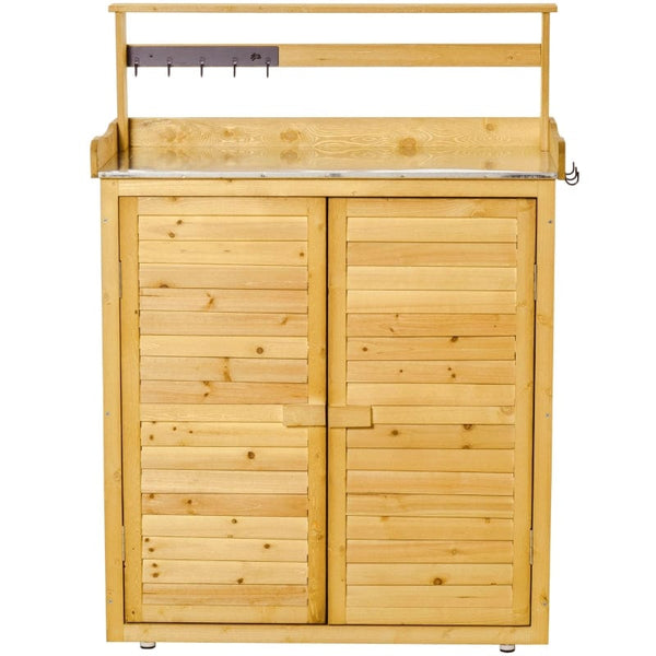 Outsunny Backyard Garden Tool Storage Shed - 845-358