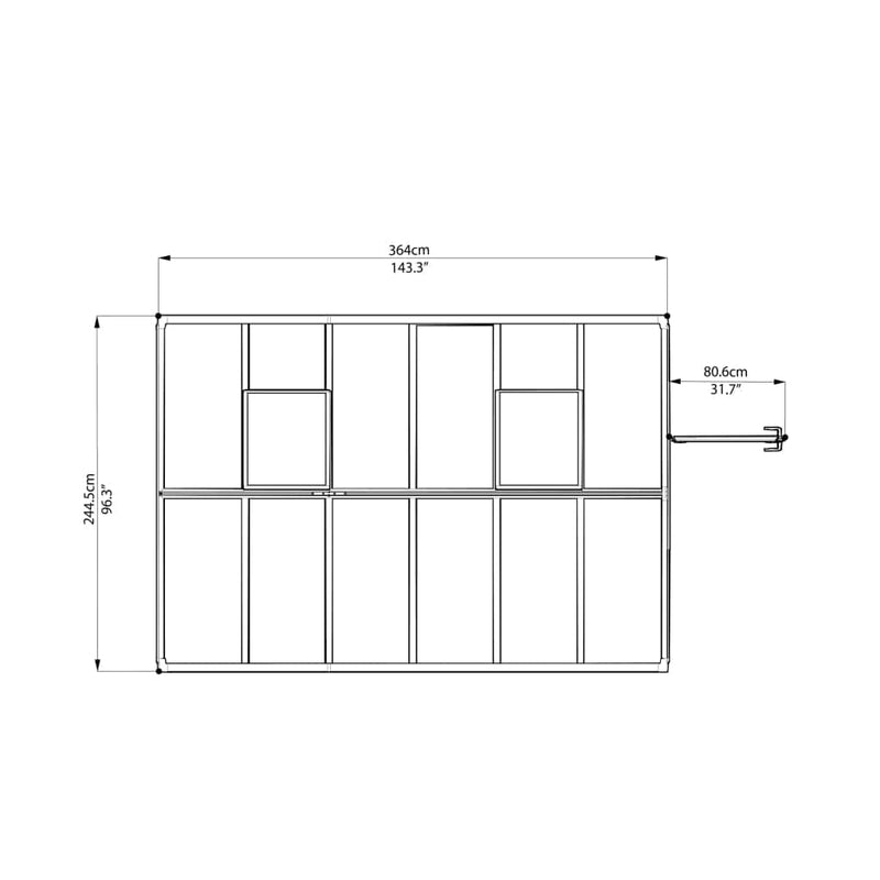 Palram - Glory 8' x 12' Greenhouse - HG5612