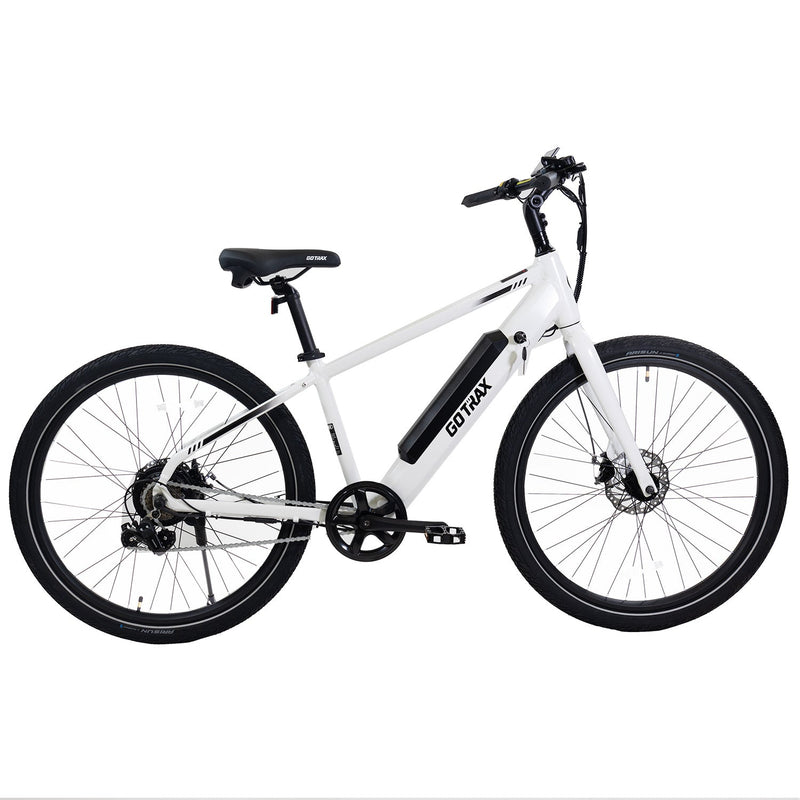 GoTrax CTI 42V/10.4Ah 350W Electric Bike CTI- Step Over White