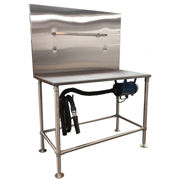 PETLIFT Stainless Steel Drying Table with optional integrated K-9 II Dog Grooming Dryer - PL-TDS-48WD