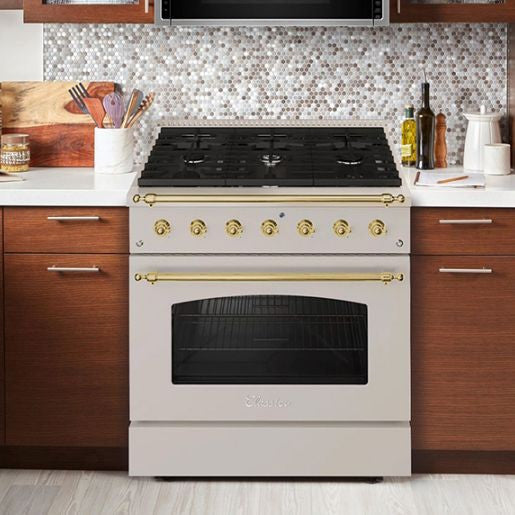 Hallman CLASSICO 36” 5.2 Cu.Ft. 6 Burner Freestanding All Gas Range and Gas Oven - HCLRG36