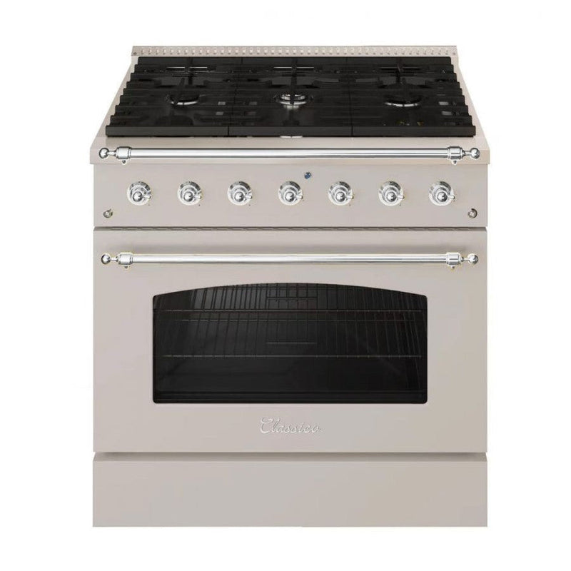 Hallman CLASSICO 36” 5.2 Cu.Ft. 6 Burner Freestanding All Gas Range and Gas Oven - HCLRG36