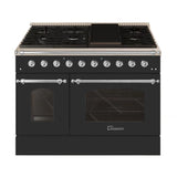 Hallman CLASSICO 48” 6.7 Cu.Ft. 8 Burner Freestanding Dual Fuel Range and Electric Oven - HCLRDF48