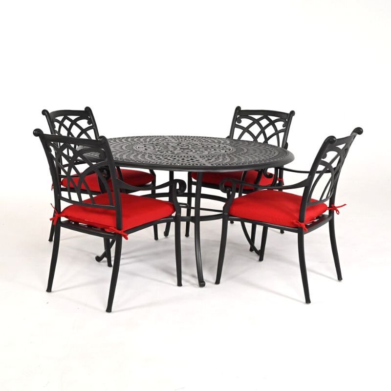 Hanamint Bella 54" Round Dining Set 5 Piece Set - 91897