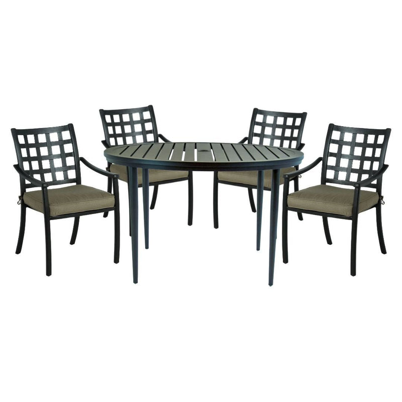 Hanamint Carlisle 48" Round Dining Set 5 Piece Set - 247141-18