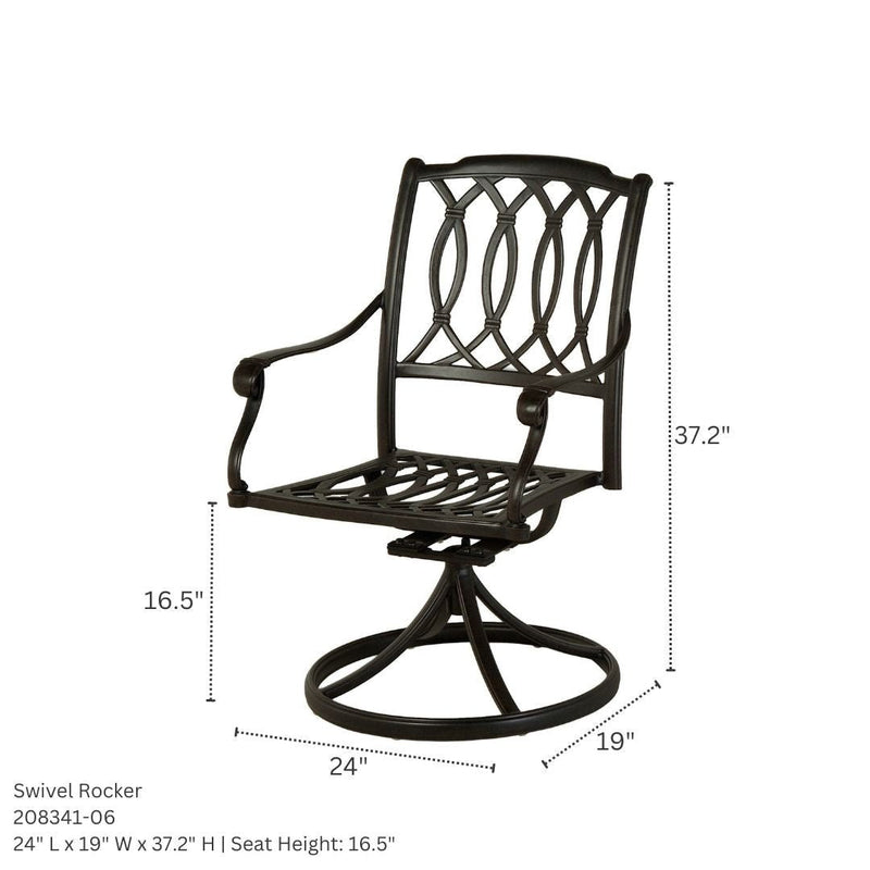 Hanamint Mayfair 42" X 76" Dining Set with Swivels 7 Piece Set - 36653