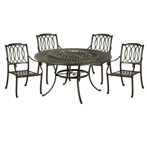 Hanamint Mayfair 54" Round Dining Set 5 Piece Set - 208141-06