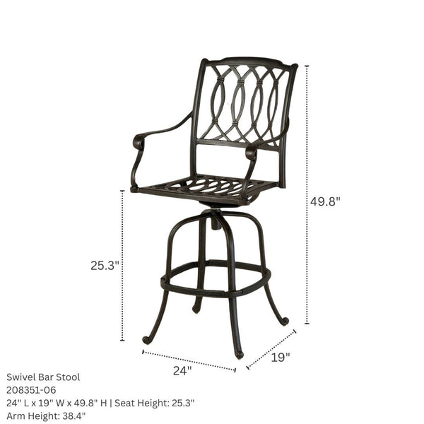 Hanamint Mayfair Swivel Bar Stool -208351-06