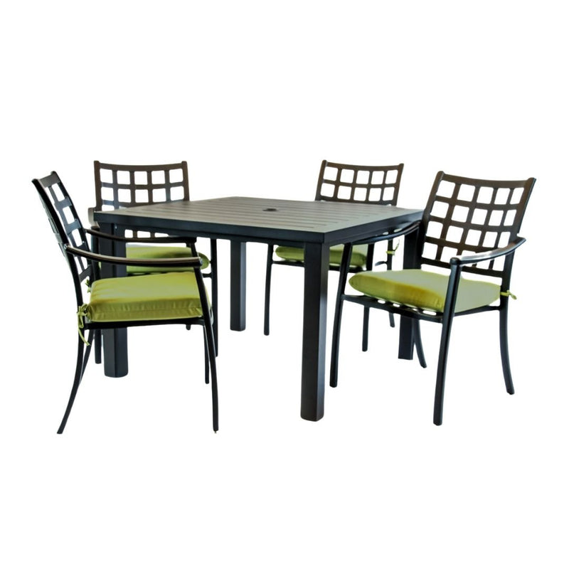 Hanamint Sherwood 44" Square Dining Set 5 Piece Set - 26646