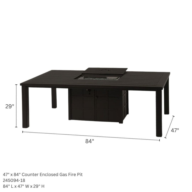 Hanamint Sherwood 47" X 84" Fire Dining Set 7 Piece Set - 26603