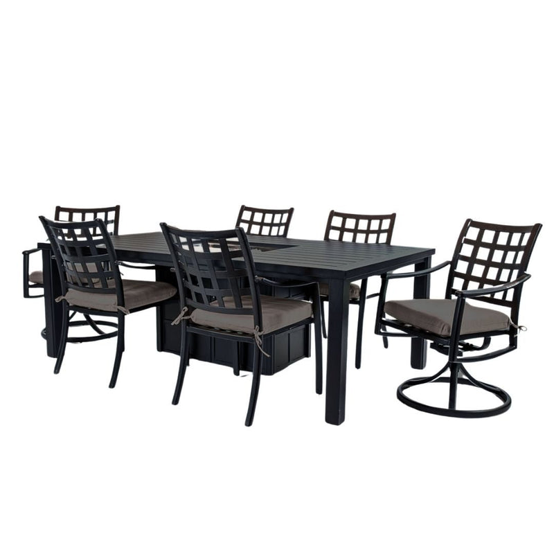 Hanamint Sherwood 47" X 84" Fire Dining Set 7 Piece Set - 26603