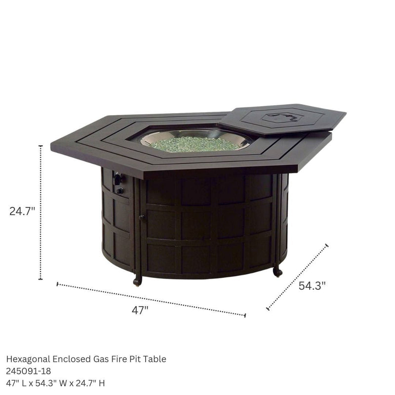 Hanamint Sherwood Hexagon Fire Pit Table - 245091-18