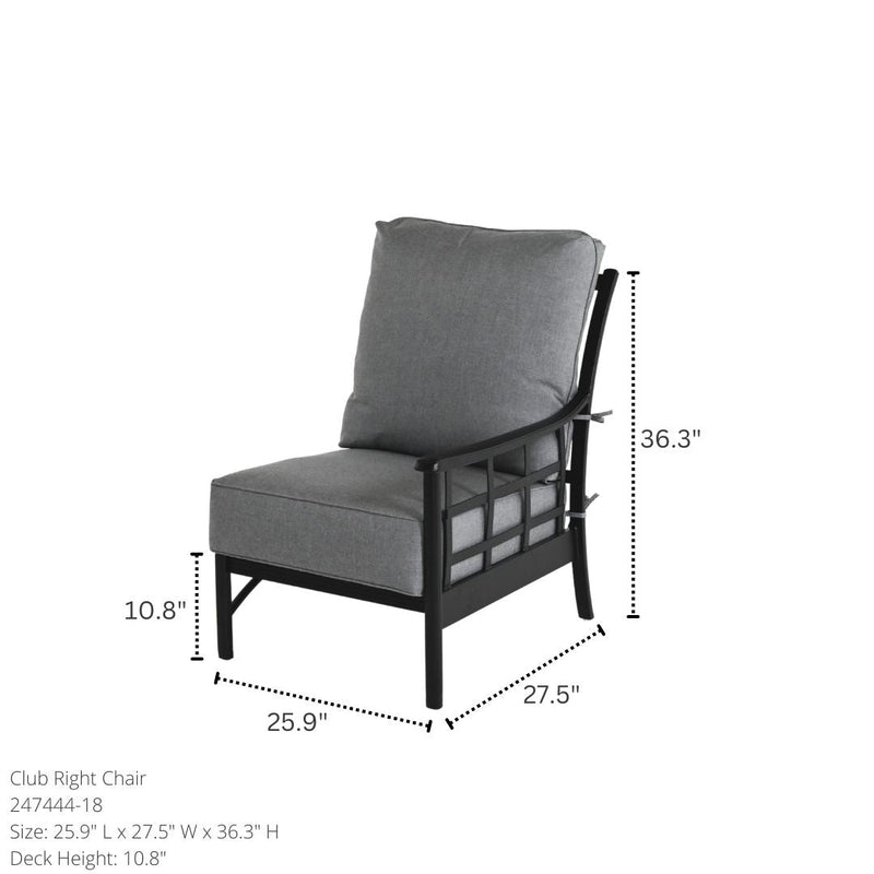 Hanamint Stratford Estate Right Arm Club Chair -247444-18