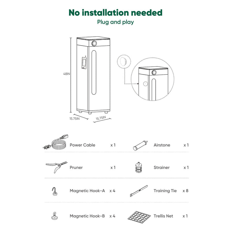 Hey abby Hydroponic Indoor Grow Box OG Edition - B1001101