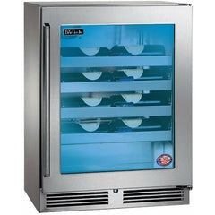 Perlick 24" Built-in Counter Depth Outdoor Wine Reserve with 3.1 cu. ft. Capacity, Stainless Steel-Glass Door - HH24WO-4-3