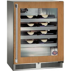 Perlick 24" Built-in Counter Depth Outdoor Wine Reserve with 3.1 cu. ft. Capacity, Panel Ready-Glass Door - HH24WO-4-4