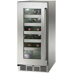 Perlick 15" Wine Reserve with 20 Bottle Capacity, Under Counter Stainless Steel-Glass Door - HP15WO-4-3