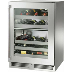 Perlick 24" Dual Zone Wine Reserve with 32 Bottle Capacity, Stainless Steel Door - HP24DO-4-3