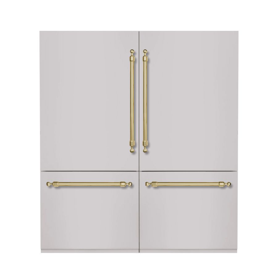 Hallman 72" Built-in, Side by Side Refrigerator with total of 28.4 Cu. Ft. and Freezer with a total of 11.2 Cu.Ft, Contemporary European Design, Panel Ready