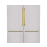 Hallman 72" Built-in, Side by Side Refrigerator with total of 28.4 Cu. Ft. and Freezer with a total of 11.2 Cu.Ft, Contemporary European Design, Panel Ready