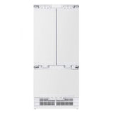 Hallman 36" Built-in French Door Refrigerator with 14 Cu.Ft. and Bottom Freezer 5.5 Cu.Ft. Contemporary European Design, Panel ready